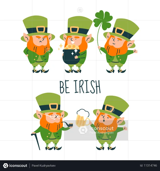 Leprechaun for St. Patrick's Day  Illustration