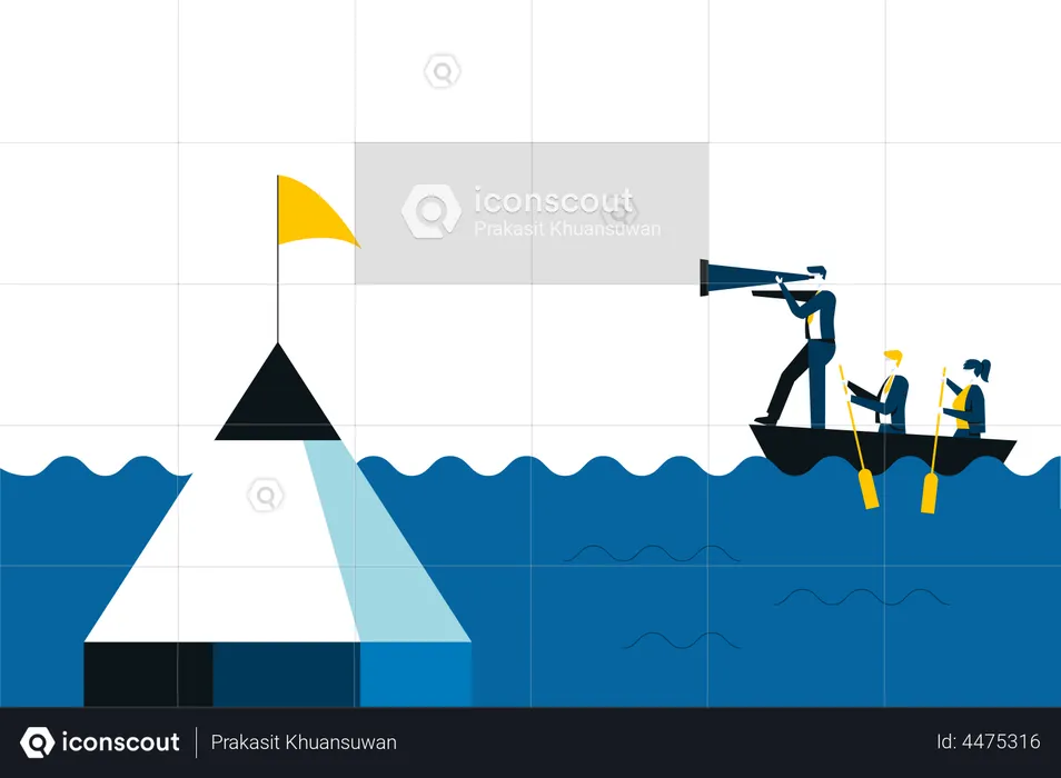 Équipe commerciale en quête de succès  Illustration