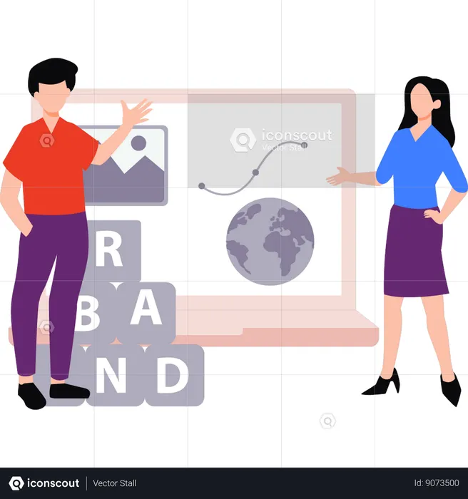 Les employés font la promotion de la marque  Illustration