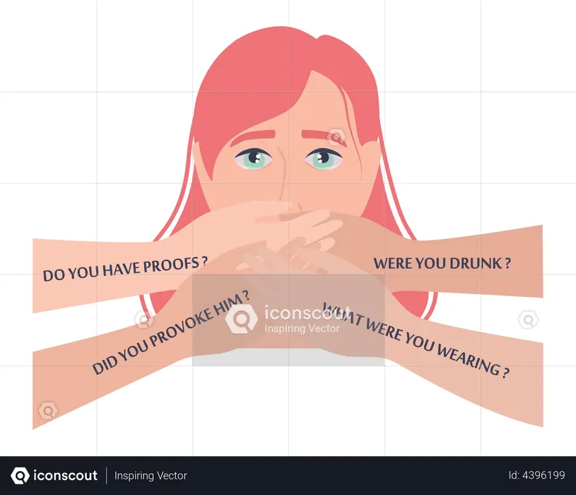 Une femme confrontée à la discrimination au sein de la société  Illustration