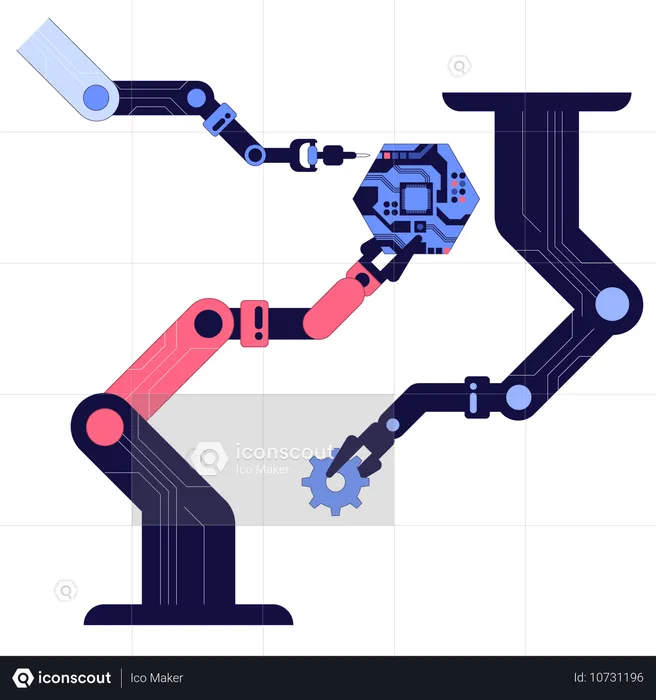 Les ingénieurs travaillent dans l'industrie automobile  Illustration