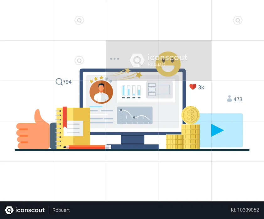 Les plateformes de médias sociaux à portée mondiale permettent des connexions interculturelles  Illustration