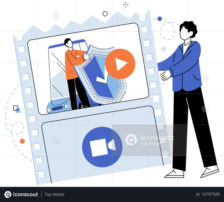 Les plateformes de médias sociaux jouent un rôle crucial dans la diffusion de contenu vidéo et la promotion de l'engagement  Illustration