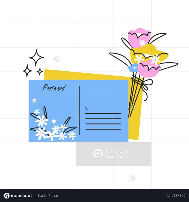 Letter Flower  Illustration