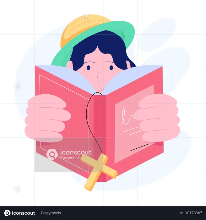 Leyendo la biblia  Ilustración