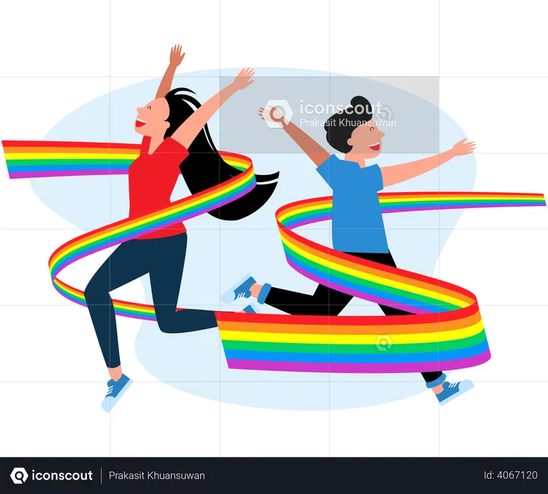 LGBT community flag  Illustration