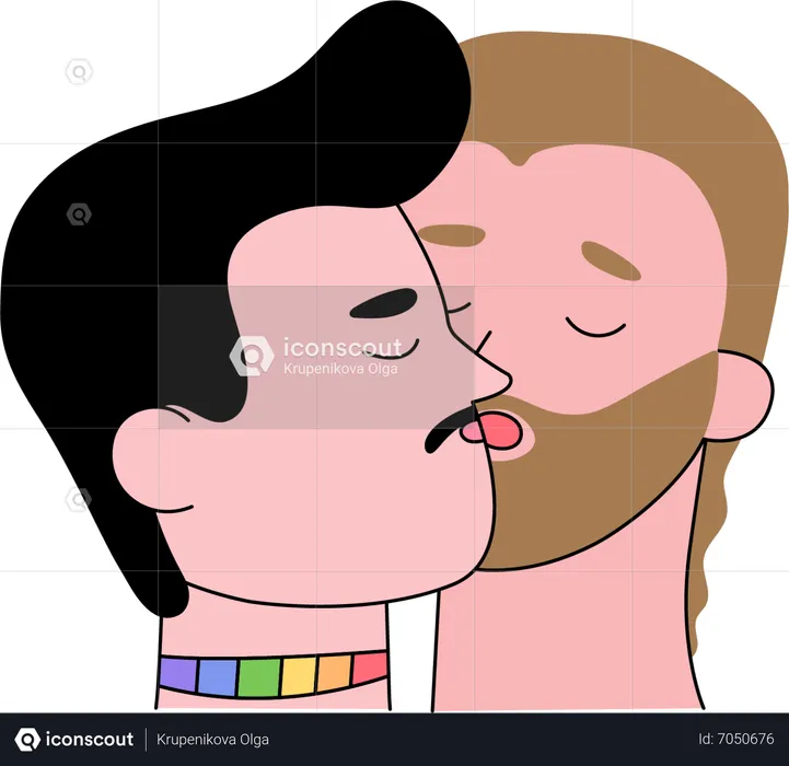 Coppia d'amore LGBT  Illustration