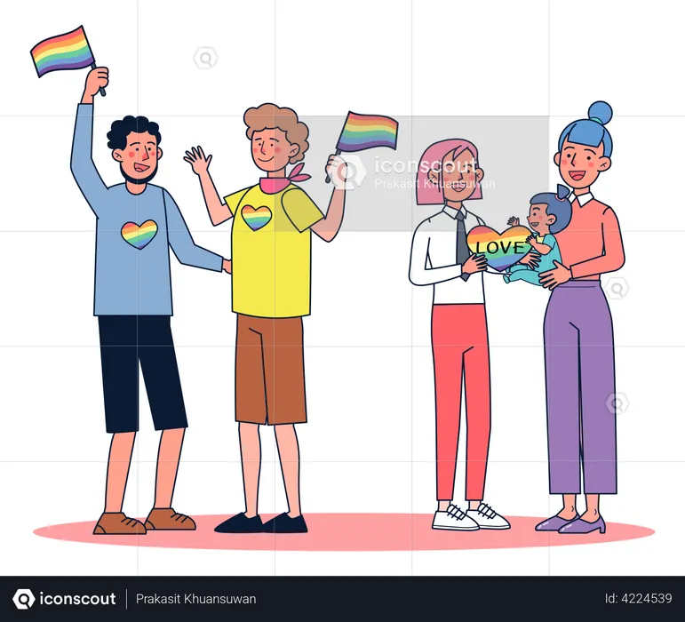 LGBT couple  Illustration