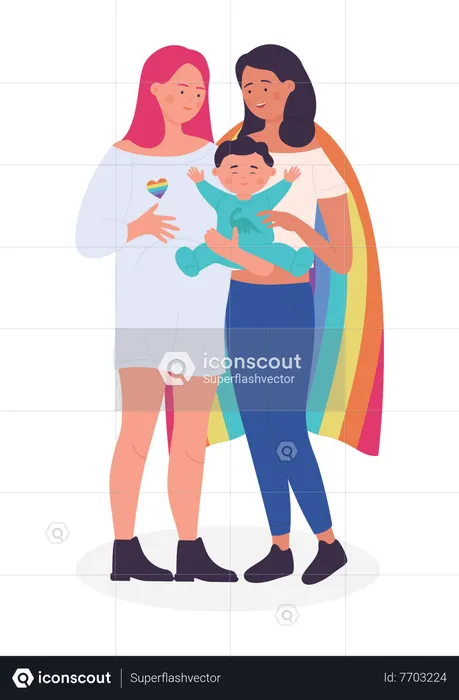 Lgbt Family  Illustration