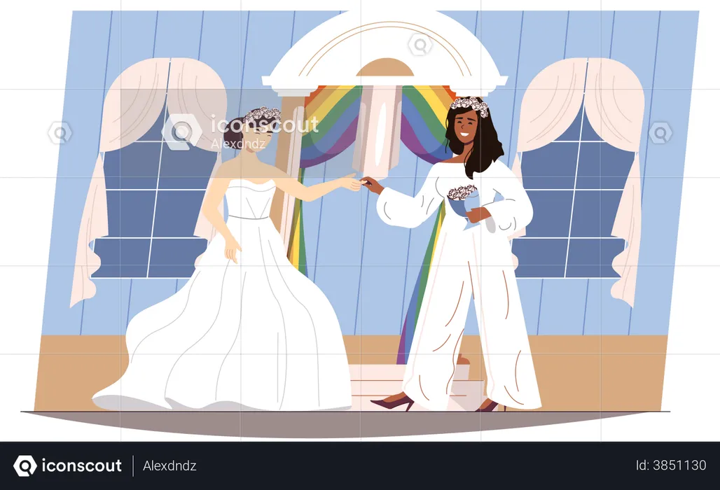 LGBT Wedding  Illustration