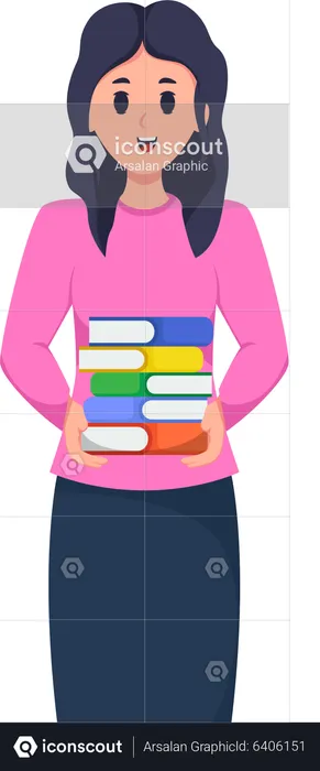 Librarian Woman  Illustration