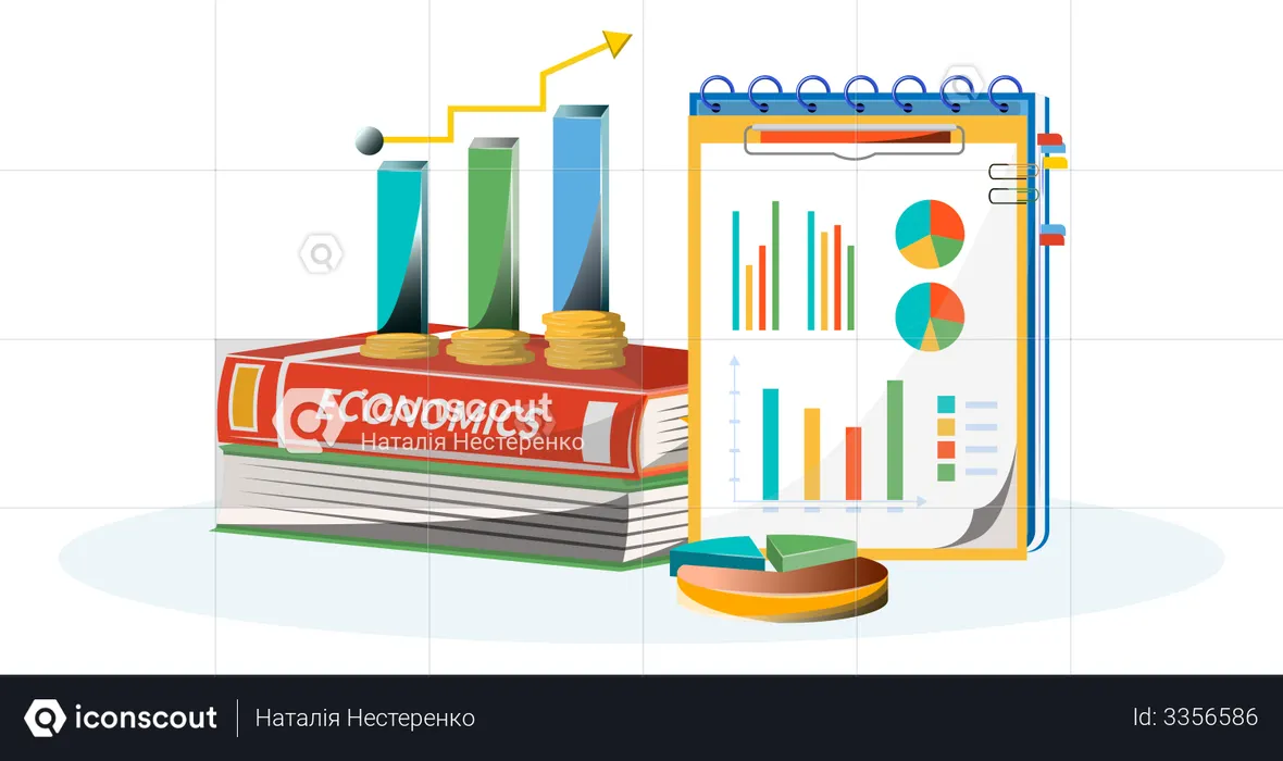 Libro de economía  Ilustración