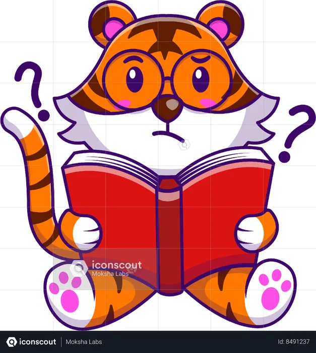 Libro de lectura del tigre  Ilustración