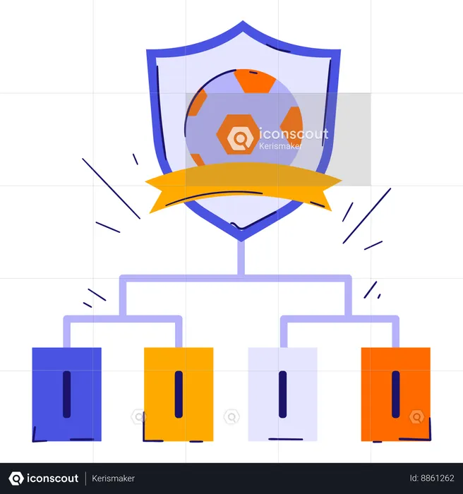 Liga de competição  Ilustração