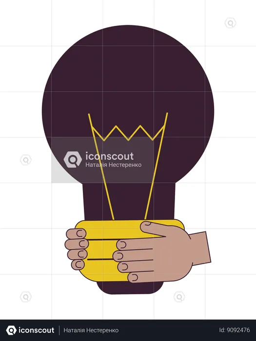 Light bulb in hands  Illustration