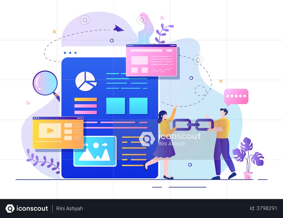 Linking search analytics  Illustration