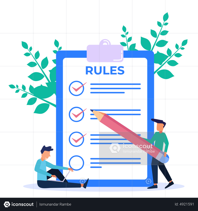 Best Premium List of rules Illustration download in PNG & Vector format