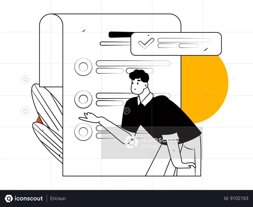 Lista de verificação do homem  Ilustração
