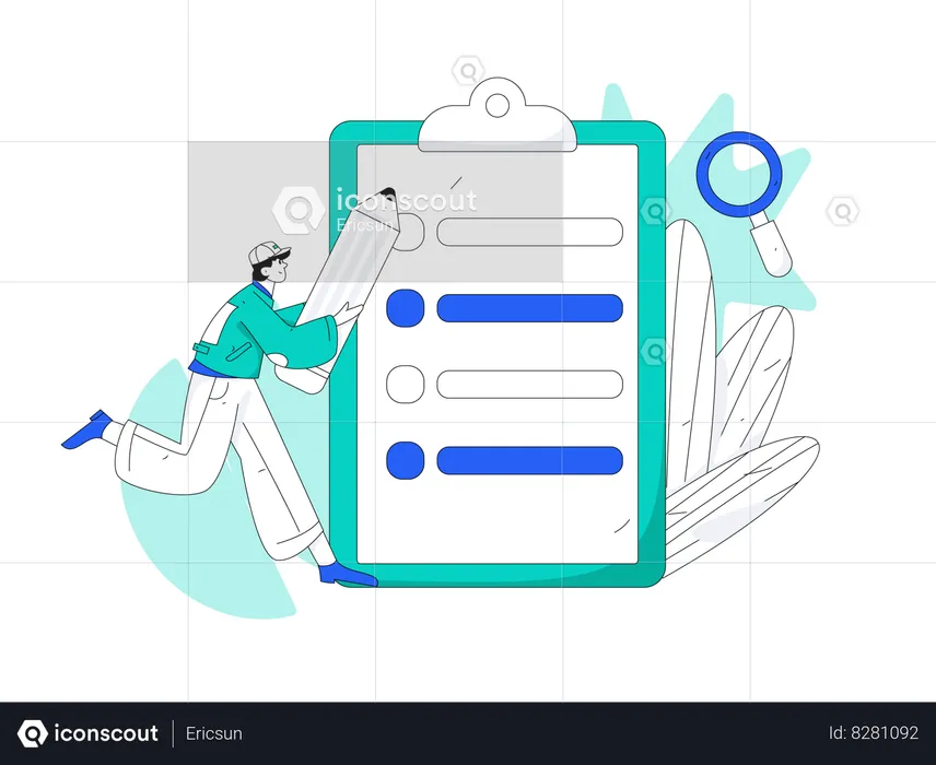 Lista de verificación de control masculino  Ilustración