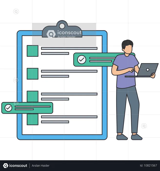 Liste de contrôle vérifiée  Illustration