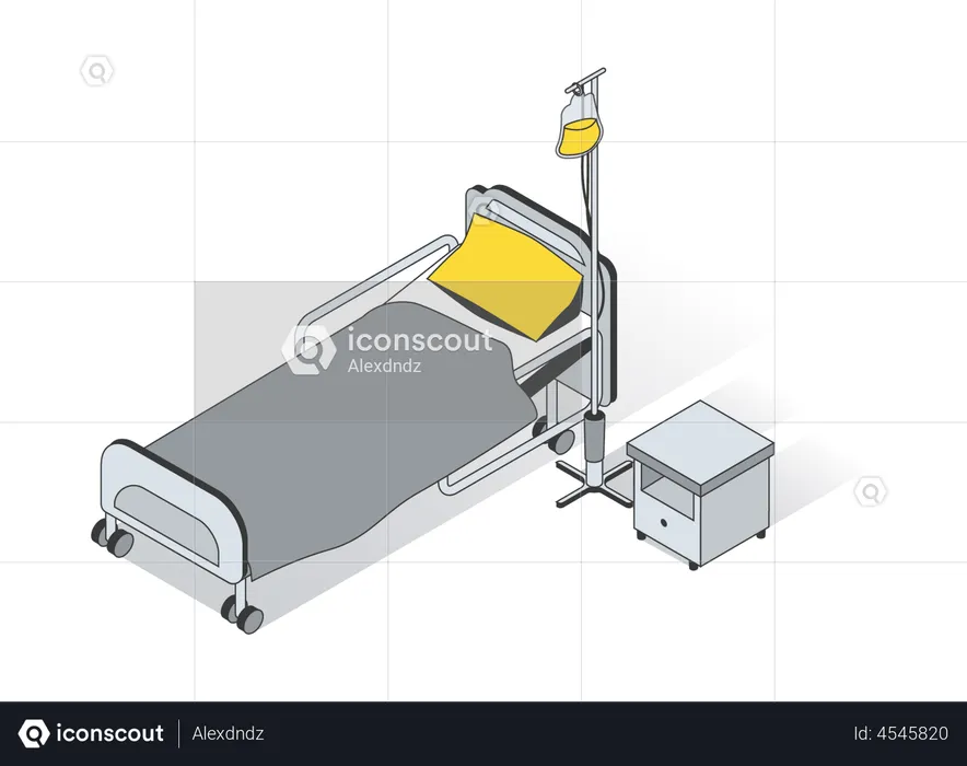 Lit d'hôpital  Illustration