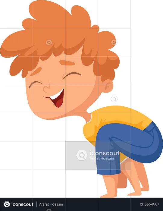 Little boy exercising  Illustration