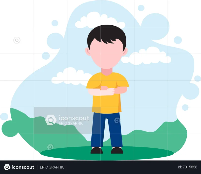 Little boy playing  Illustration