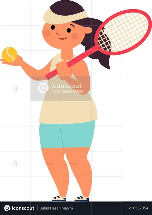 Little girl plating table tennis  Illustration