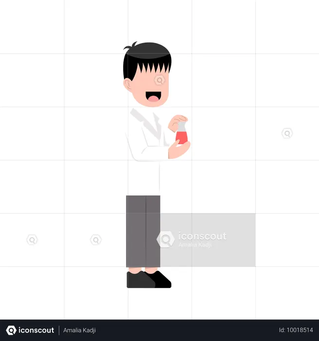 Little male doctor  Illustration