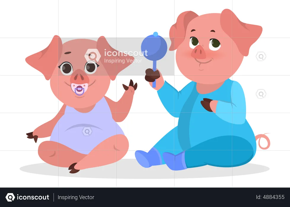 Little pigs  Illustration
