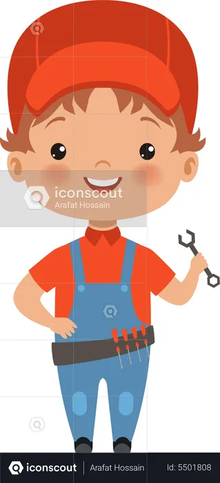 Little repairman  Illustration