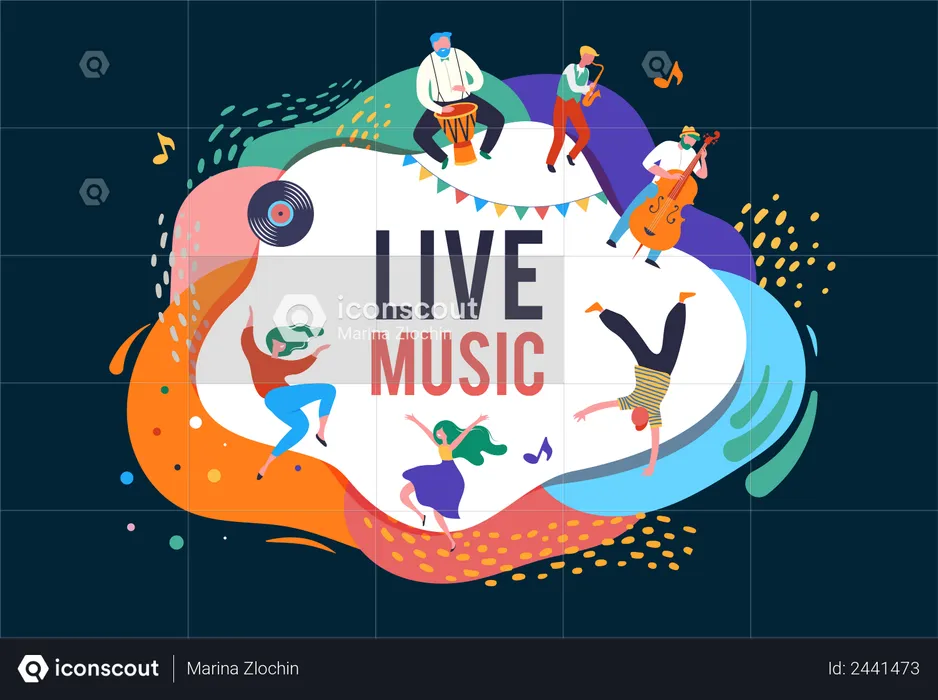 Live music concert  Illustration