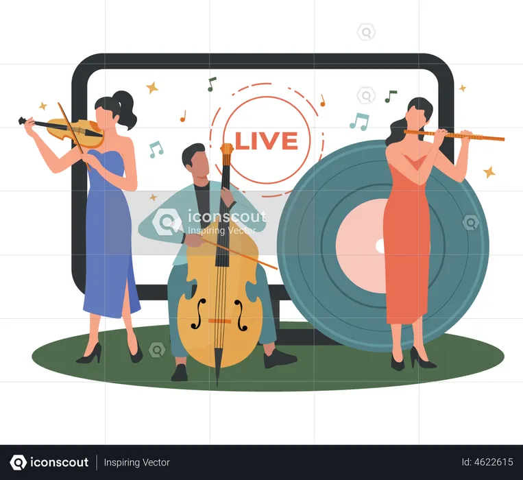 Live musical concert  Illustration