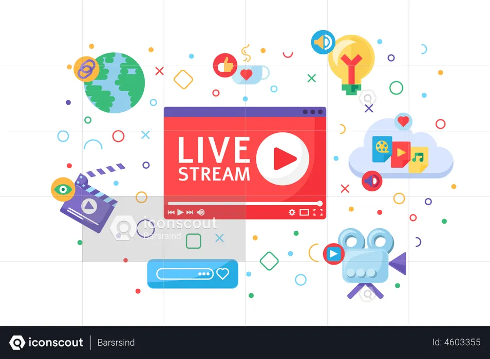 Live stream  Illustration