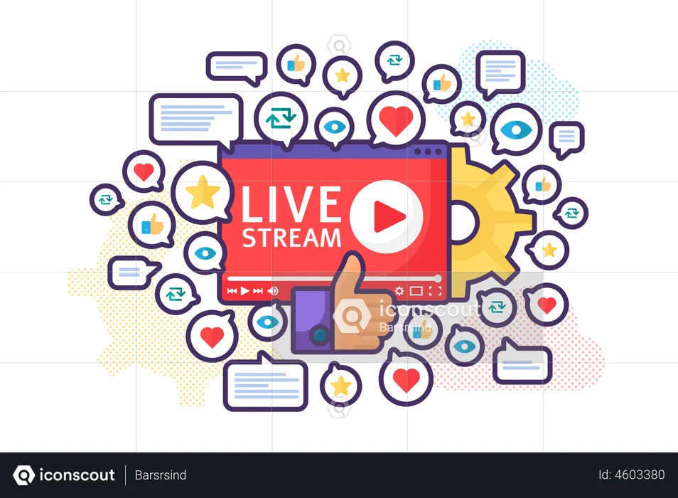 Live stream launch  Illustration