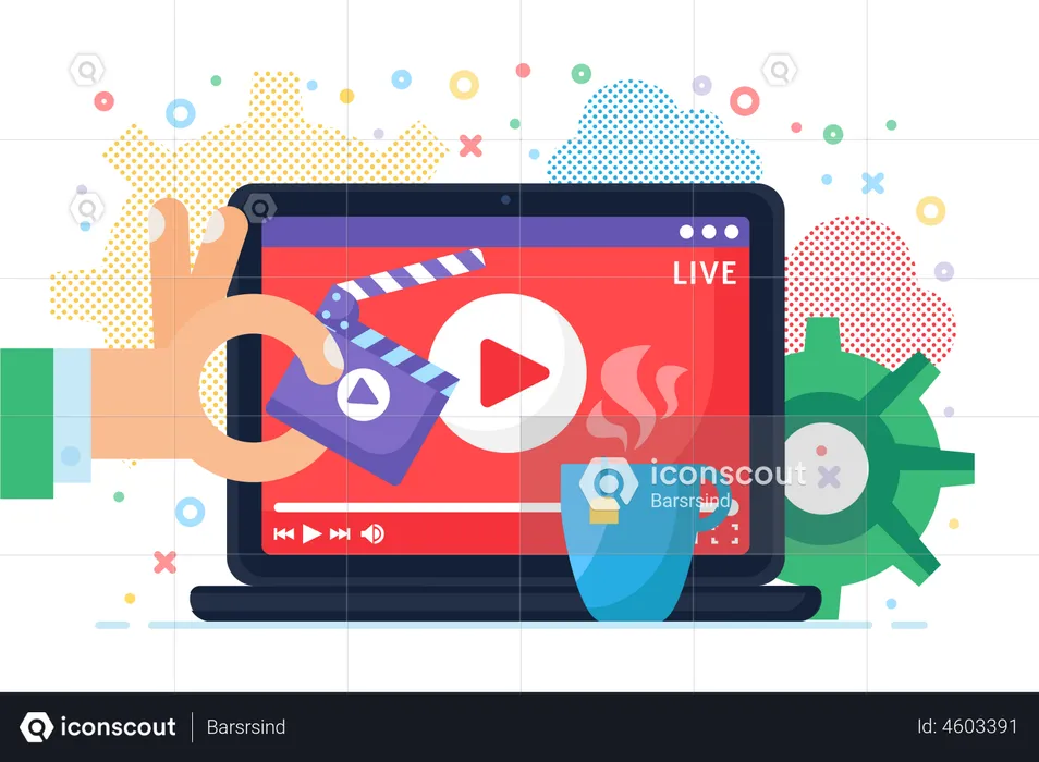 Live stream production  Illustration