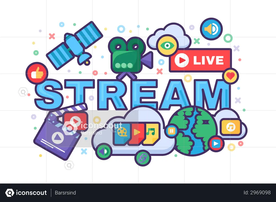 Live streaming  Illustration