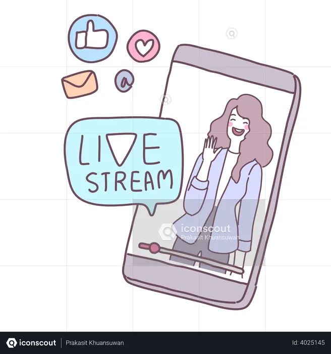 Live Streaming  Illustration