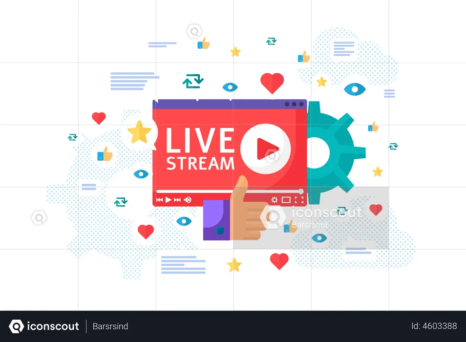 Live streaming launch  Illustration