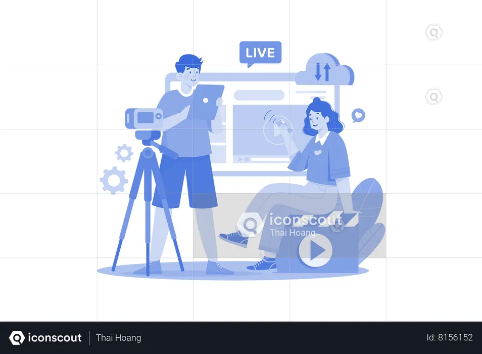 Live Streaming Video Feeds  Illustration