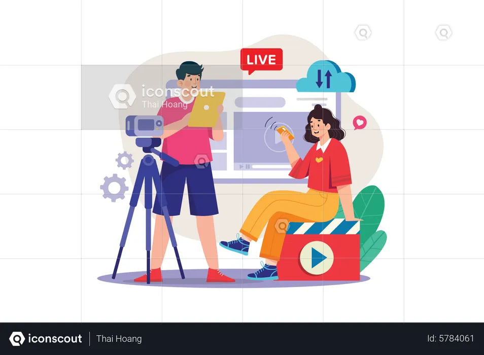 Live Streaming Video Feeds  Illustration