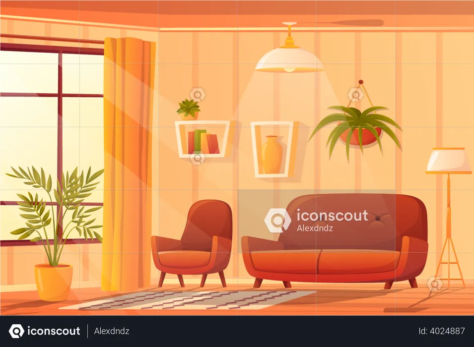 Living area  Illustration