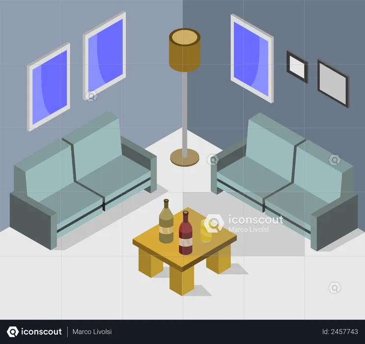 Living room  Illustration