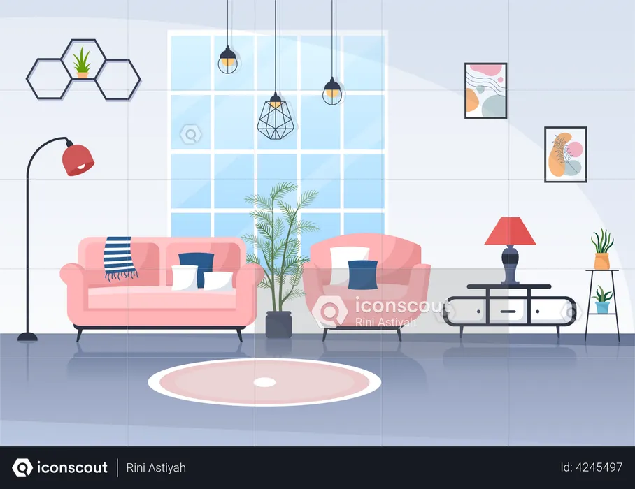 Living Room Furniture  Illustration