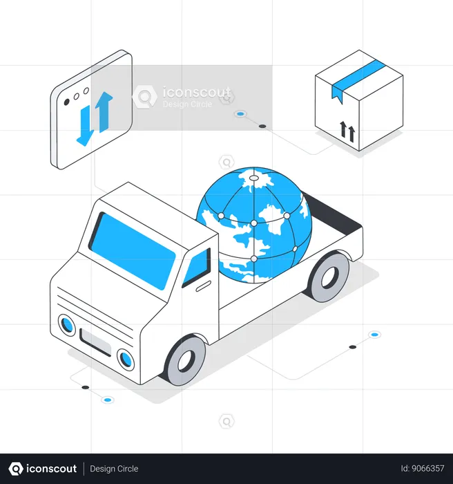 Livraison dans le monde entier  Illustration