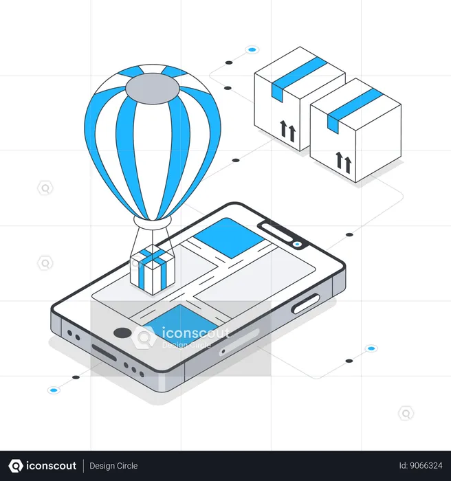 Livraison de ballons  Illustration