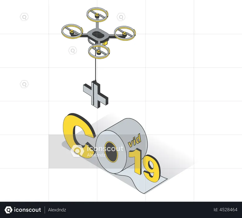 Livraison de médicaments par drone  Illustration