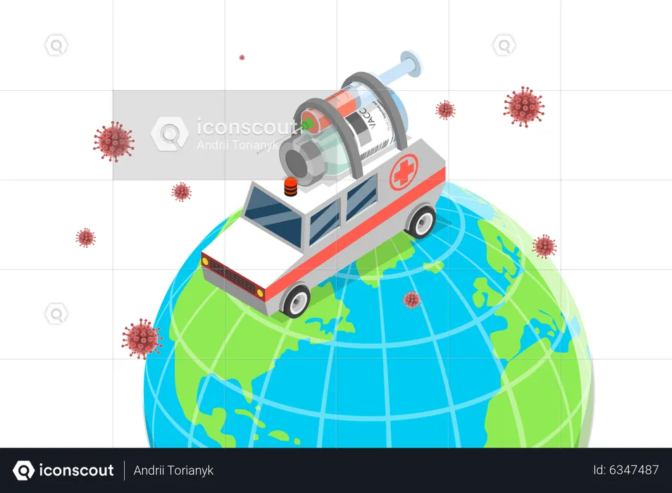 Livraison de vaccins  Illustration