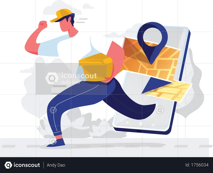Livraison en ligne  Illustration