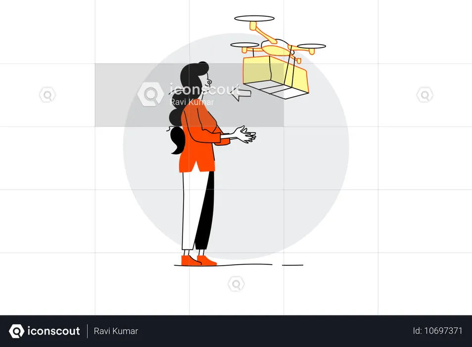 Livraison par drone  Illustration